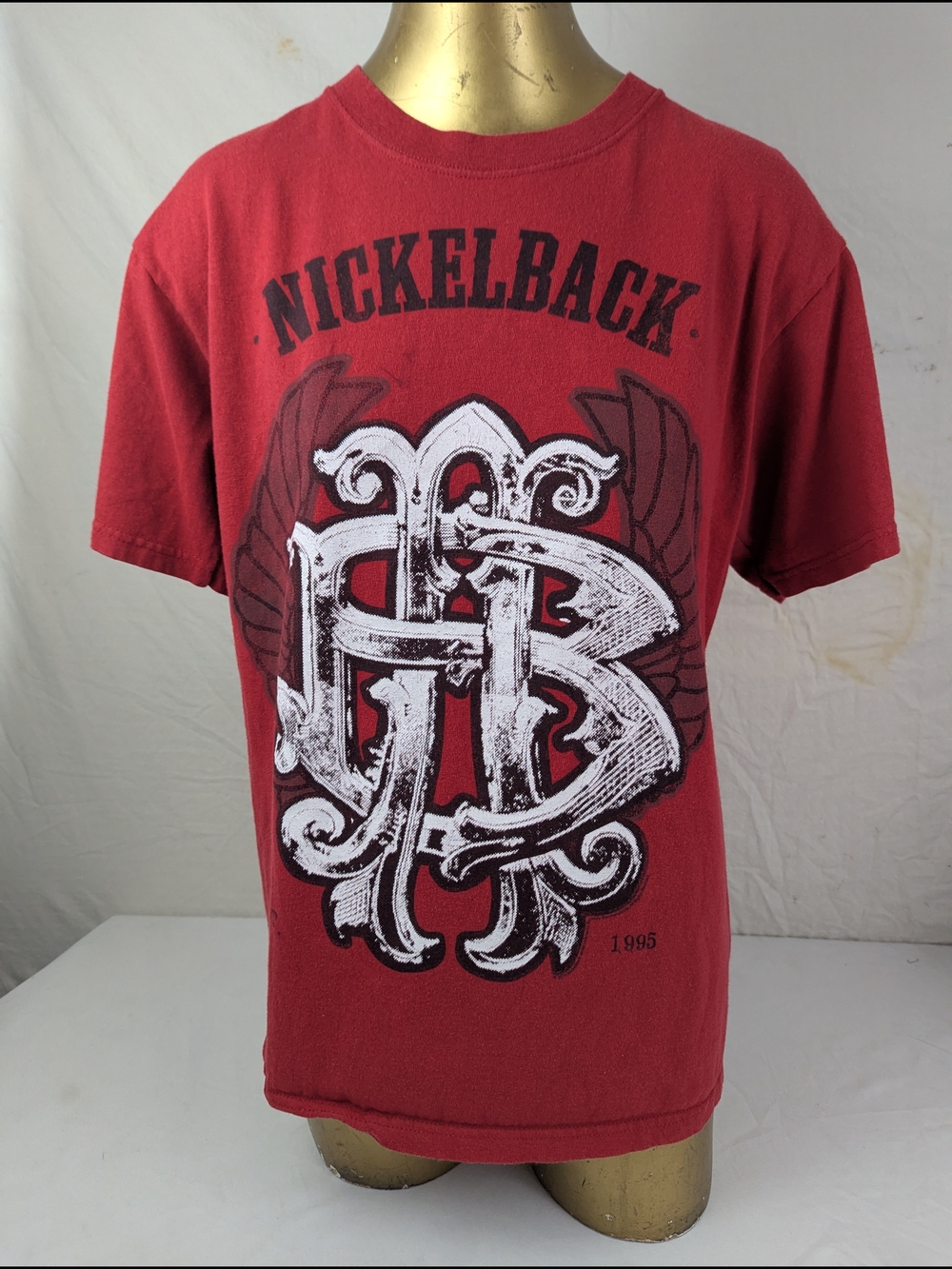 Nickleback World Tour Vintage 2010 Concert Tee Tour Loc/Dates Back Medium